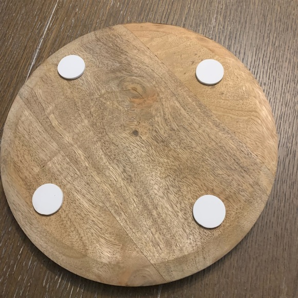 Cheese Board - Wood and Corian(or marble)? 9 3/4” D to Wood. Weighs 3 1/2 lbs - Picture 4 of 4